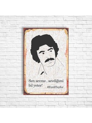 Trend Poster Ferdi Tayfur Retro Ahşap Poster