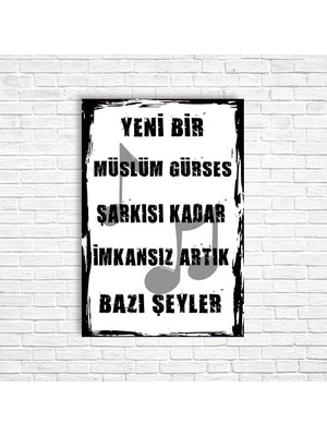 Trend Poster Müslüm Gürses Retro Ahşap Poster