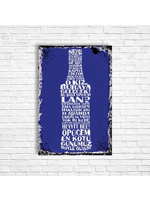 Trend Poster Alkol Retro Ahşap Poster