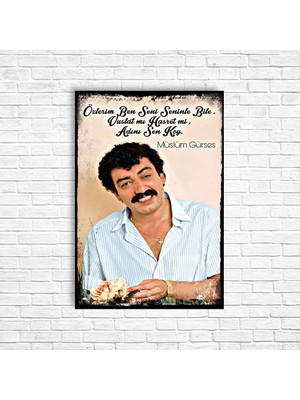 Trend Poster Müslüm Gürses Retro Ahşap Poster