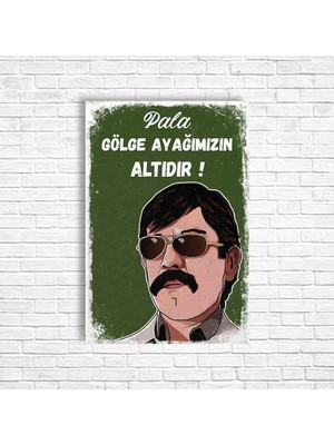 Trend Poster Pala Kurtlar Vadisi Retro Ahşap Poster