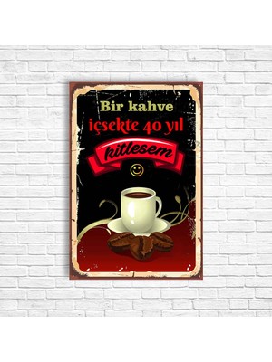 Trend Poster Kahve Retro Ahşap Poster