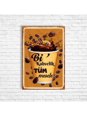 Trend Poster Kahve Retro Ahşap Poster