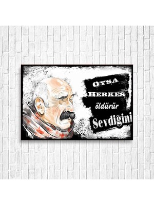 Trend Poster Tuncel Kurtiz Ramiz Dayı Retro Ahşap Poster