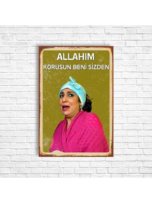 Trend Poster Pempe Cennet Mahallesi Retro Ahşap Poster