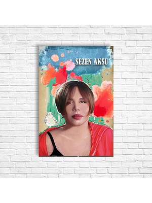Trend Poster Sezen Aksu Retro Ahşap Poster