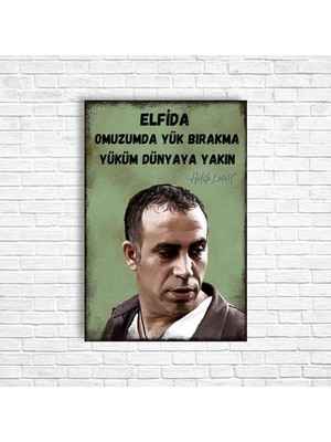 Trend Poster Haluk Levent Retro Ahşap Poster