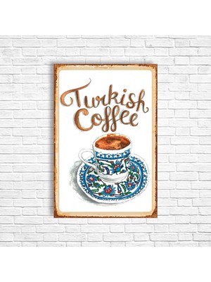 Trend Poster Kahve Retro Ahşap Poster