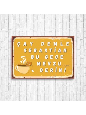 Trend Poster Kahve Retro Ahşap Poster