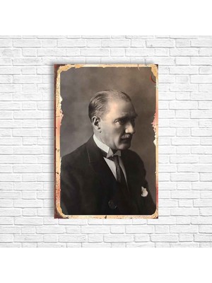 Trend Poster Atatürk Retro Ahşap Poster