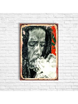 Trend Poster Bob Marley Retro Ahşap Poster