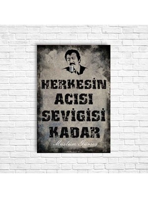 Trend Poster Müslüm Gürses Retro Ahşap Poster