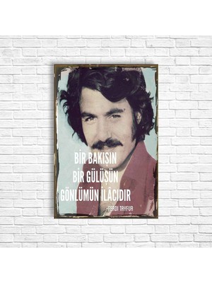 Trend Poster Ferdi Tayfur Retro Ahşap Poster