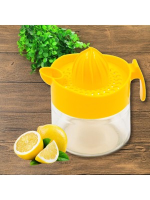 Titiz Lima Cam Hazneli Limon Sıkacağı 300 ml Sarı (KC-401)
