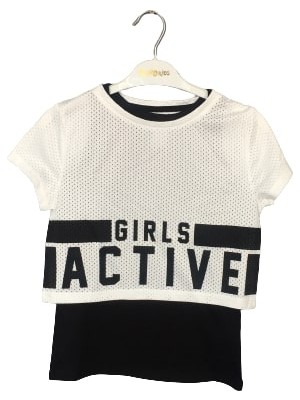 yılteks Girls Active Baskılı Ikili Body