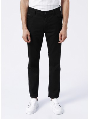 ALTINYILDIZ CLASSICS Erkek Siyah Comfort Fit Rahat Kesim Greensboro Armürlü Esnek Pantolon