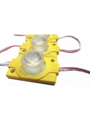 Hazar Led 12 Volt 1.5 Watt Tek Mercekli Modül Led Sarı (Amber) -10 Adet-