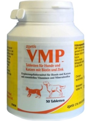 VMP Kedi Köpek Takviye Tablet 50 Adet Biotin ve Çinko İçeren Lezzetli Formül