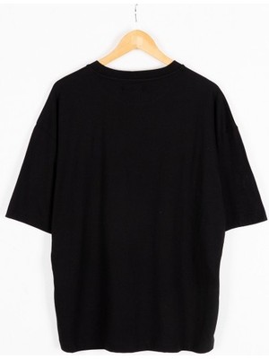 Düz Siyah Oversize T-Shirt
