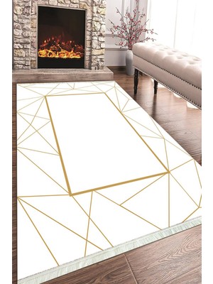 Napoli Home Baskılı Modern Desenli Kaymaz Tabanlı Yıkanabilir Şık Salon Halısı Mutfak Halısı ve Yolluk NH-HT-427