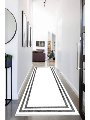 Napoli Home Dijital Baskılı Kaymaz Taban Yıkanabilir Modern Desenli Koridor Halısı Yolluk NHU-SD-301