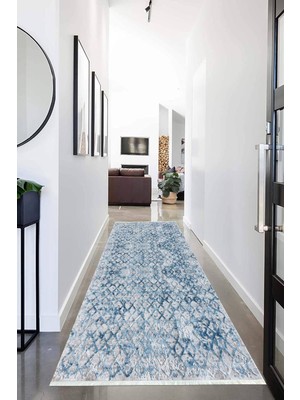 Napoli Home Dijital Baskılı Kaymaz Taban Yıkanabilir Modern Desenli Koridor Halısı Yolluk NHU-HY-1060