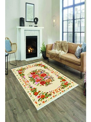 Napoli Home Dijital Baskılı Kaymaz Taban Yıkanabilir Salon Halısı Mutfak Halısı ve Yolluk NH-HY-1437