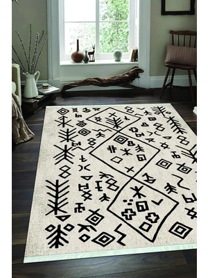 Napoli Home Dijital Baskılı Kaymaz Taban Yıkanabilir Modern Salon Halısı Mutfak Halısı ve Yolluk NH-SD-948