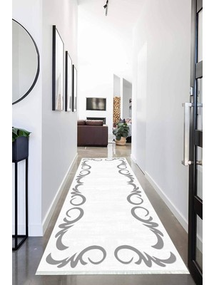 Napoli Home Dijital Baskılı Kaymaz Taban Yıkanabilir Modern Desenli Koridor Halısı Yolluk NHU-HY-1340