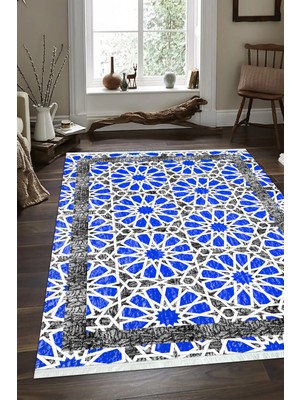 Napoli Home Dijital Baskılı Kaymaz Taban Yıkanabilir Modern Salon Halısı Mutfak Halısı ve Yolluk NH-SD-815