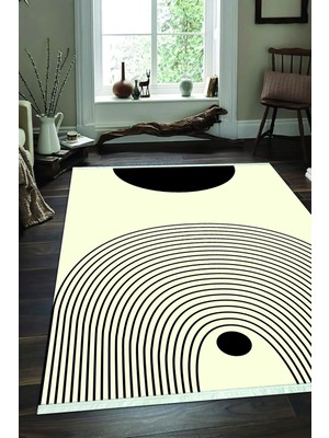 Napoli Home Dijital Baskılı Kaymaz Taban Yıkanabilir Modern Salon Halısı Mutfak Halısı ve Yolluk NH-SD-909