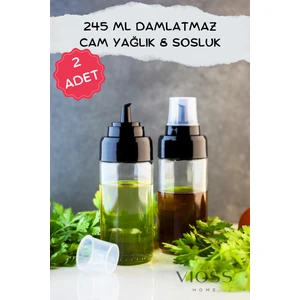 Vioss Home Akıllı Damlatmaz Cam Yağlık - Sirkelik Sos Seti 245 ml
