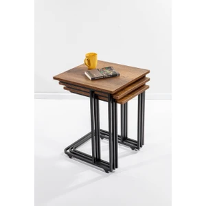 Saha Möble Mono C Zigon 3'lü Barok Ceviz