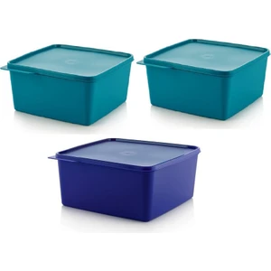 Kare Saklama Kabı 3'lü Çok Amaçlı Saklama 2.5-5 Lt Hsgl