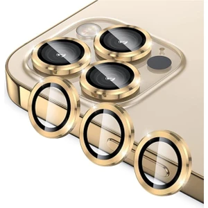 Iphone 13 Pro ve 13 Pro Max Uyumlu Kamera Lens Koruyucu Sarı