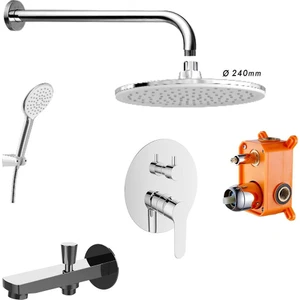 Water Flowbox Sistemleri Round Ankastre Banyo Bataryası Seti 2f