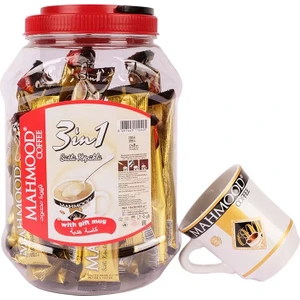 Mahmood Coffee 3ü1 Arada Sütlü Köpüklü 36 Adet+ Kavanozlu Bardak