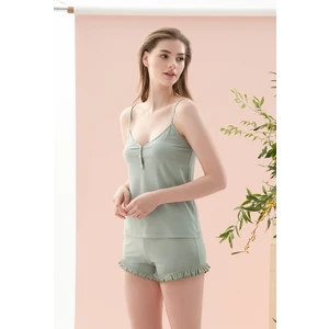 English Home Pure Basic Viskon Kadın Pijama Takımı L Mint