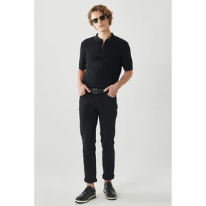 ALTINYILDIZ CLASSICS Erkek Siyah 360 Derece Her Yöne Esneyen Slim Fit Dar Kesim Pamuklu Rahat Pantolon