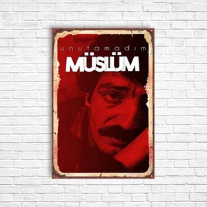 Trend Poster Müslüm Gürses Retro Ahşap Poster