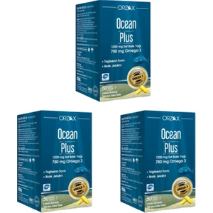 Ocean Plus 1200 Mg Balık Yağı 50 Kapsül 3 Adet