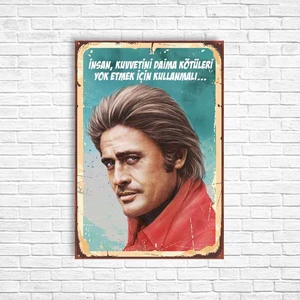 Trend Poster Cüneyt Arkın Yeşilçam Retro Ahşap Poster