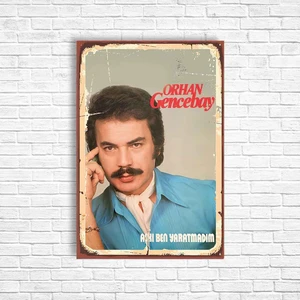 Trend Poster Orhan Gencebay Retro Ahşap Poster