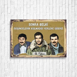 Trend Poster Deniz Gezmiş Retro Ahşap Poster