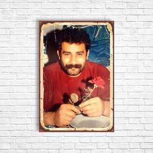 Trend Poster Ahmet Kaya Retro Ahşap Poster