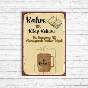 Trend Poster Kahve Retro Ahşap Poster