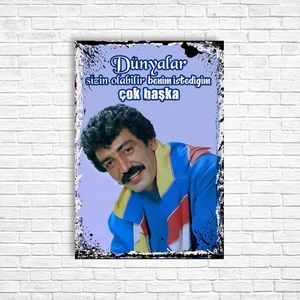 Trend Poster Müslüm Gürses Retro Ahşap Poster