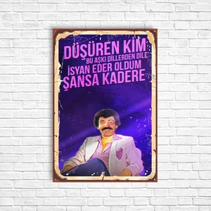 Trend Poster Müslüm Gürses Retro Ahşap Poster