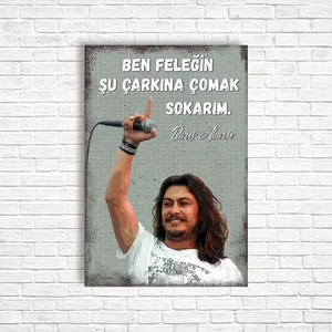 Trend Poster Barış Akarsu Retro Ahşap Poster