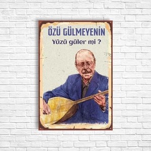 Trend Poster Neşet Ertaş Retro Ahşap Poster